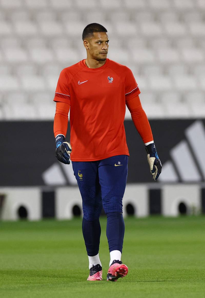 France's Alphonse Areola during training. Reuters
