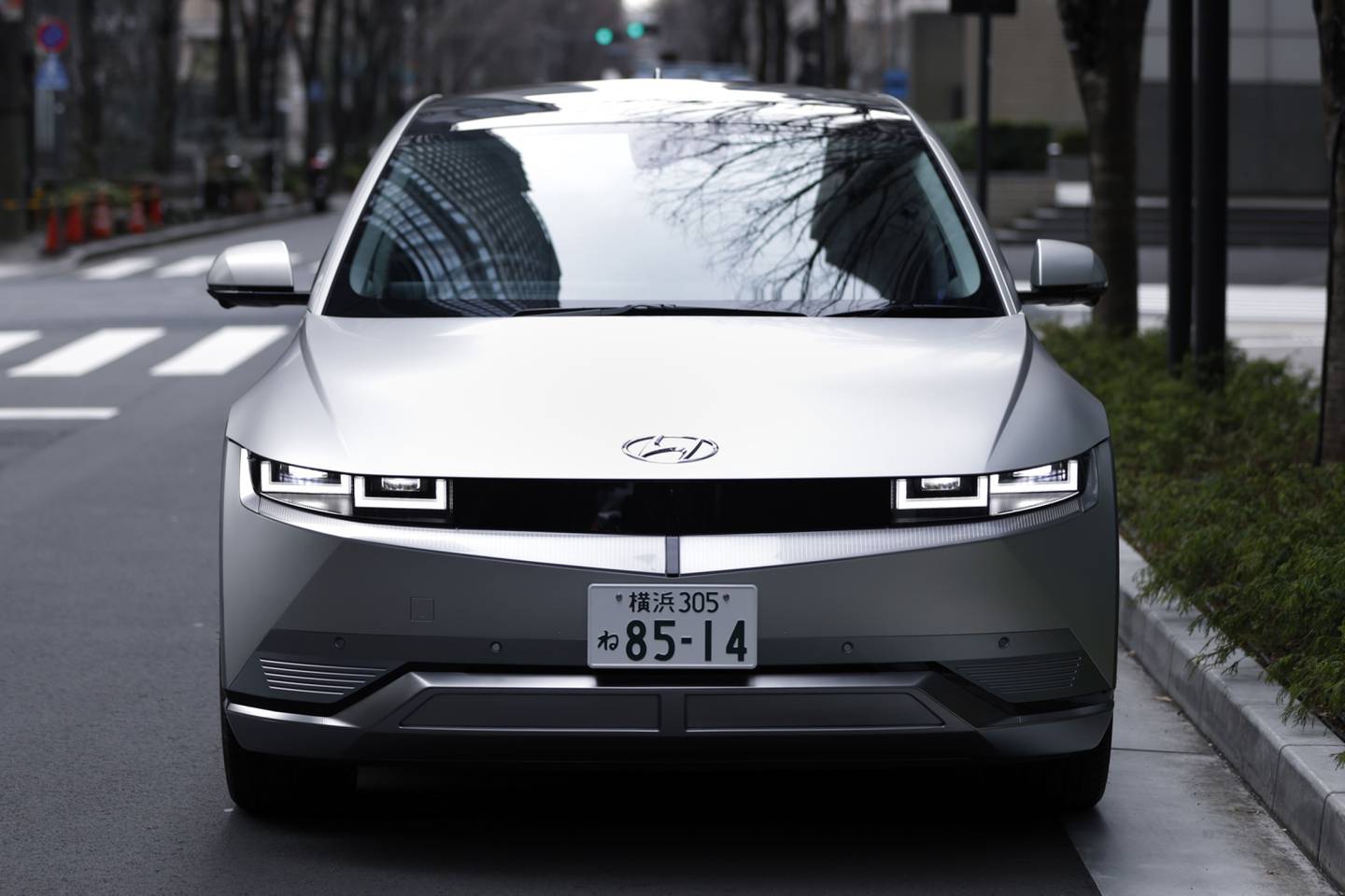 Hyundai's Ioniq 5 electric vehicle during a test drive in Tokyo, Japan.   Bloomberg