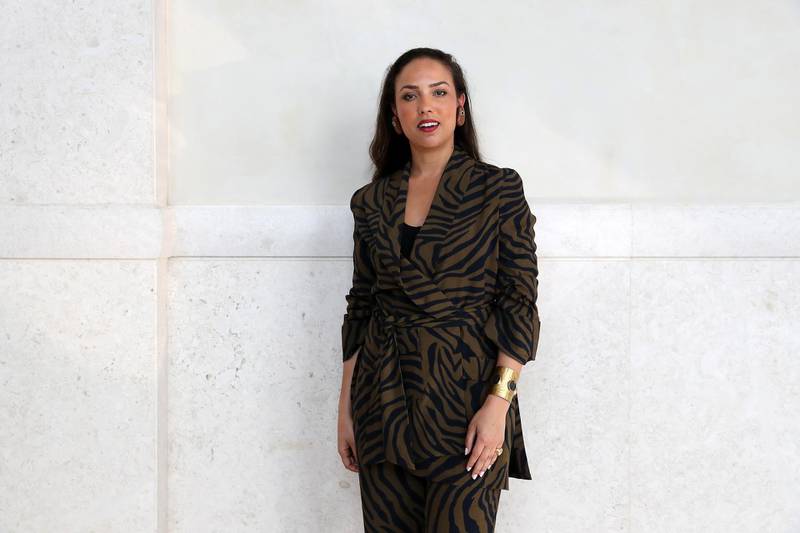 ABU DHABI , UNITED ARAB EMIRATES , February 13 – 2019 :- Princess Alia Al Senussi of Libya at the Milken Institute MENA Summit 2019 held at The St. Regis Saadiyat Island Resort in Abu Dhabi.  ( Pawan Singh / The National ) For News/Instagram. Story by John