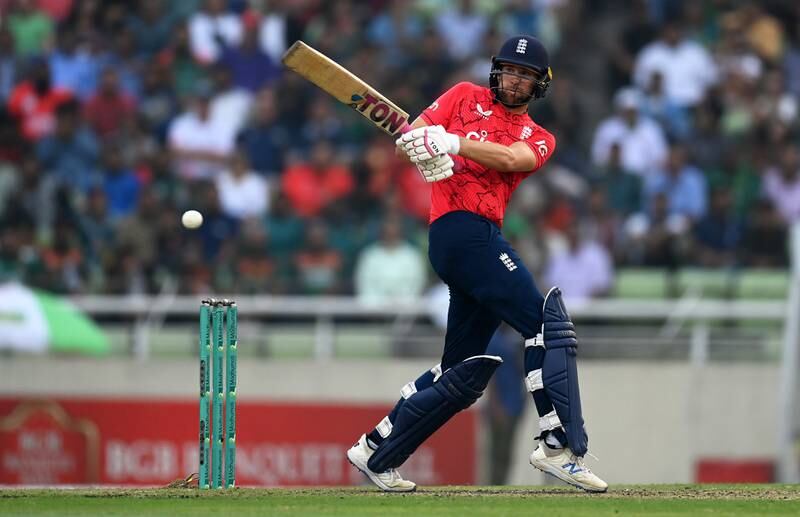 Dawid Malan of England plays a shot on his way to 53 off 47 balls. Getty