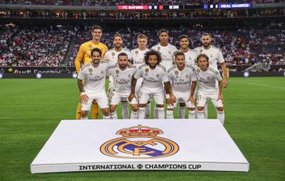 The Real Madrid side before kick-off. Reuters