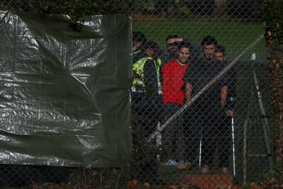 Seven hundred people were moved to the centre for safety reasons after incendiary devices were thrown at a Border Force migrant centre in Dover on Sunday. Reuters