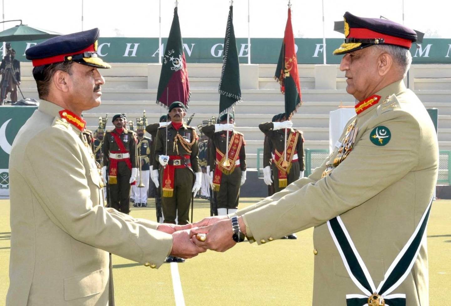 Gen Asim Munir, left, was appointed Pakistan's new Chief of Army Staff on November 24, 2022. Reuters