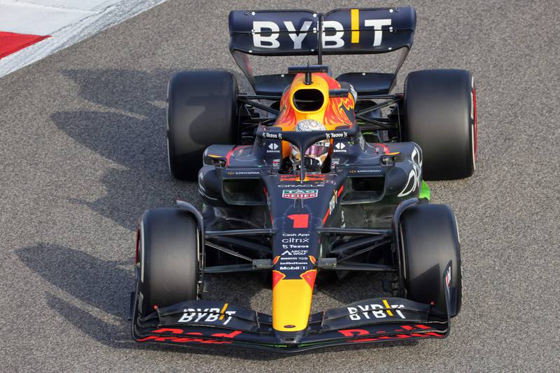 Red Bull's Dutch driver Max Verstappen drives with the No 1 sticker this year after winning the 2021 F1 drivers' title. AFP