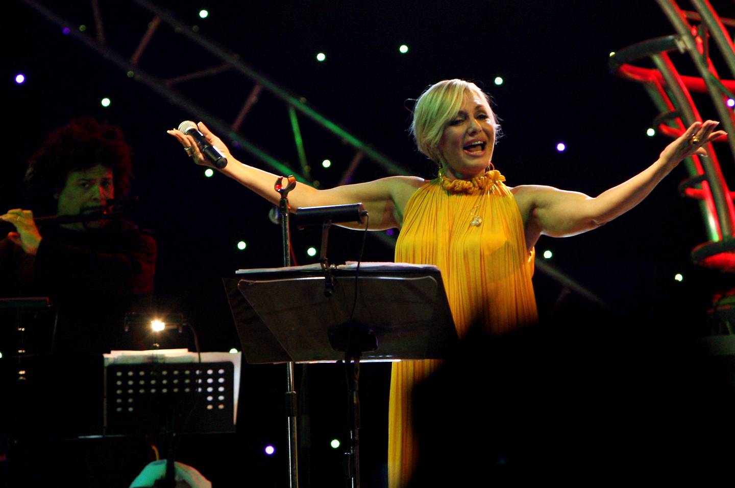Iranian singer Googoosh, whose real name is Faegheh Atashin, will perform at Expo in its last month. AFP