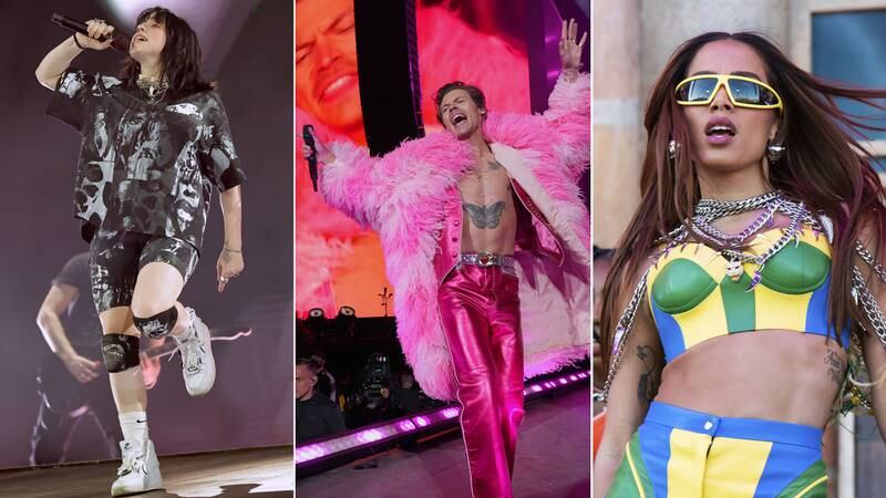 Billie Eilish, Harry Styles and Anitta all brought their famous friends onstage for the second week of Coachella. Getty, Reuters