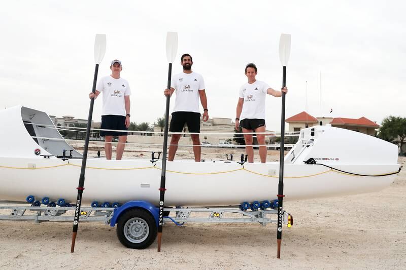The team are training under the guidance of Gus Barton, an expert at preparing people for ocean rowing challenges