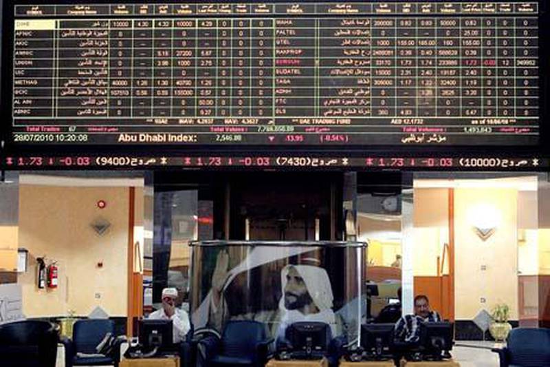 July 28, 2010 / Abu Dhabi / (Rich-Joseph Facun / The National) Stock images from the Abu Dhabi Securities Exchange photographed Wednesday, July 28, 2010. 