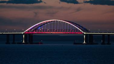 The Kerch Bridge, which links Crimea to Russia.  AFP