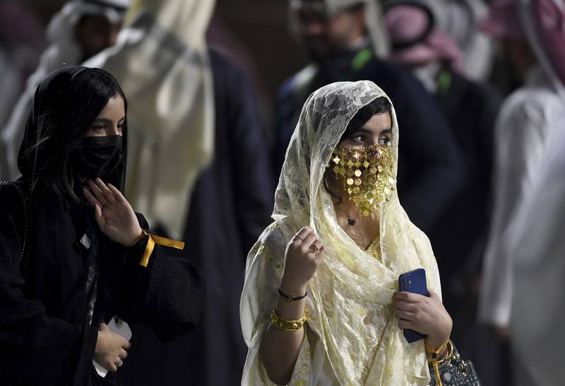 Racegoers attend the Saudi Cup in Riyadh. AP