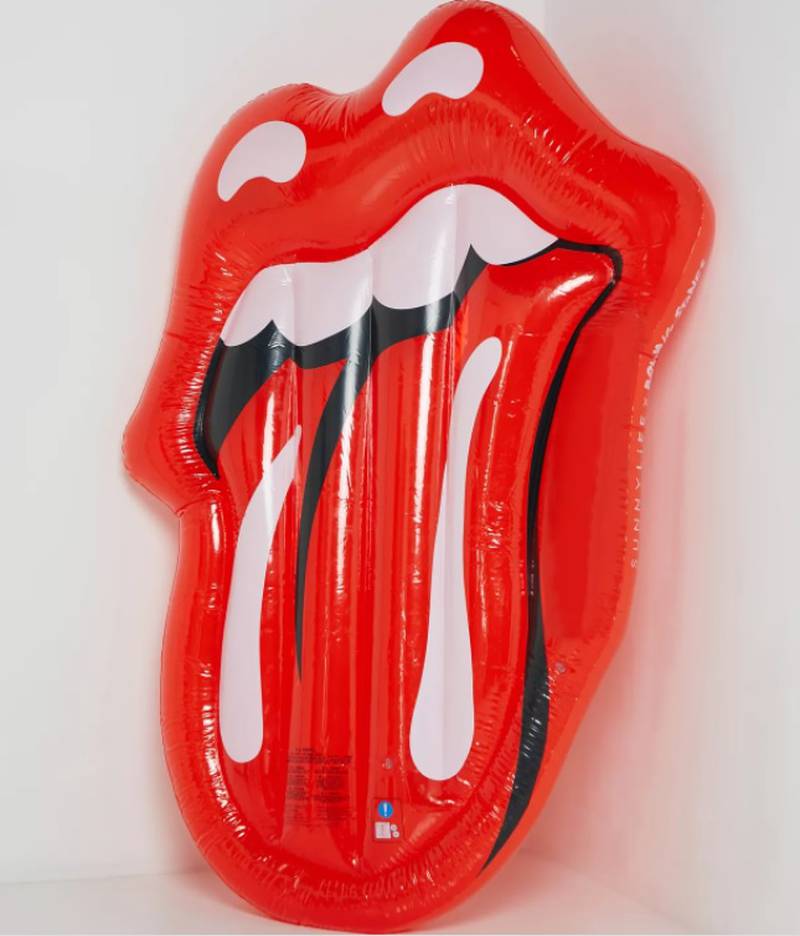 The Rolling Stones logo, Dh217, www.namshi.com — The famous Rolling Stones logo gets the inflatable treatment. Photo: Sunnylife