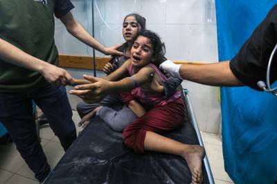 Hundreds of Palestinians had taken refuge in Al Ahli and other hospitals in Gaza City, hoping they would be spared bombardment. AFP