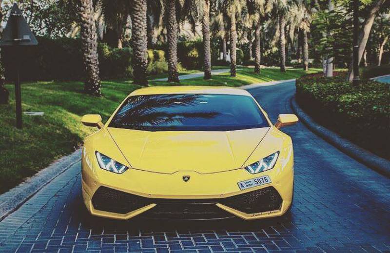 This Dh1.3 million Lamborghini was used to clock up Dh170,000 of traffic fines in less than four hours in Dubai. Saeed Ali Rent a Car