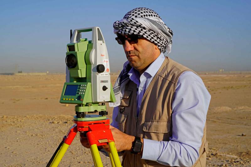 Ibrahim Salman of the German Archaeological Institute works at Iraq's ancient site of Al-Hirah.