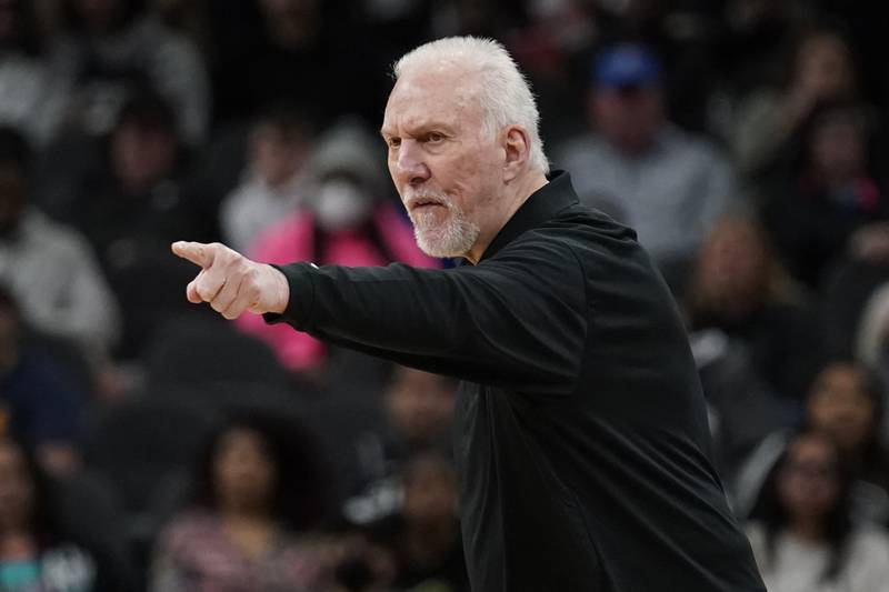 San Antonio Spurs coach Gregg Popovich. AP Photo
