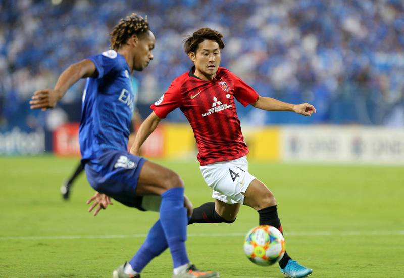 Urawa Red Diamonds' Takahiro Sekine in action against Al Hilal at King Saud University Stadium, Riyadh, Saudi Arabia.  Reuters