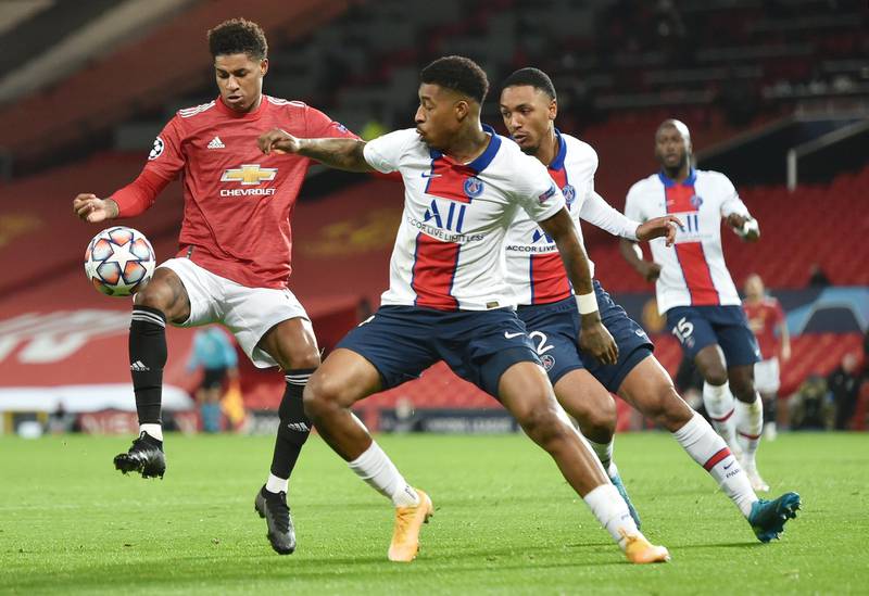 Marcus Rashford 7 His shot was deflected past Navas after United’s first positive spell. Superb play to set up Martial after half time and some fine interplay with Cavani. Off injured with a shoulder injury. EPA