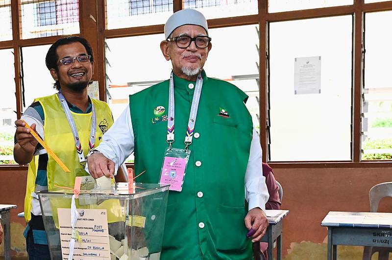 Mr Abdul Hadi's party more than doubled its number of seats to 49 this year, from 18 in 2018. AFP