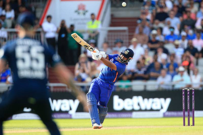 India's Rishabh Pant on the attack during his knock of 125 from 113 balls. AFP