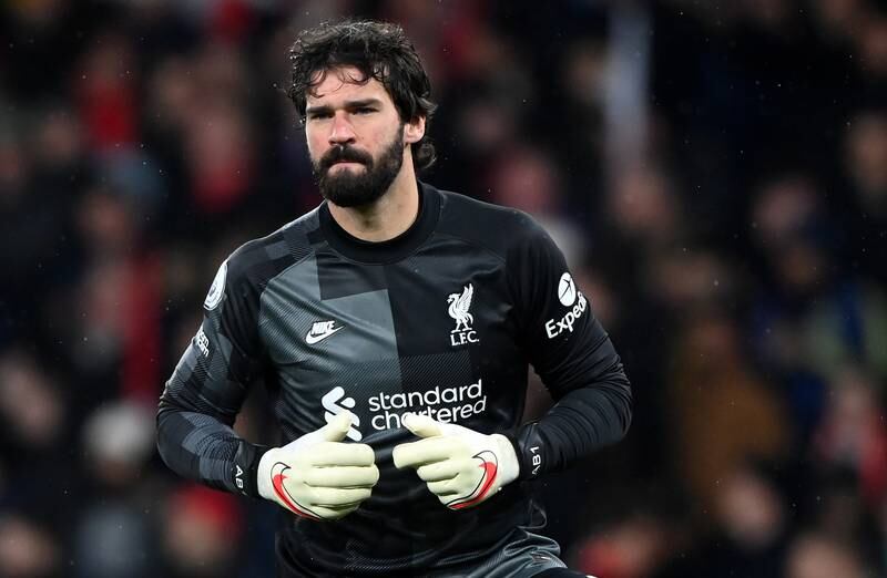 LIVERPOOL RATINGS: Alisson Becker – 7. The Brazilian’s save from Odegaard in the second half was a turning point. He was composed and in control throughout. EPA