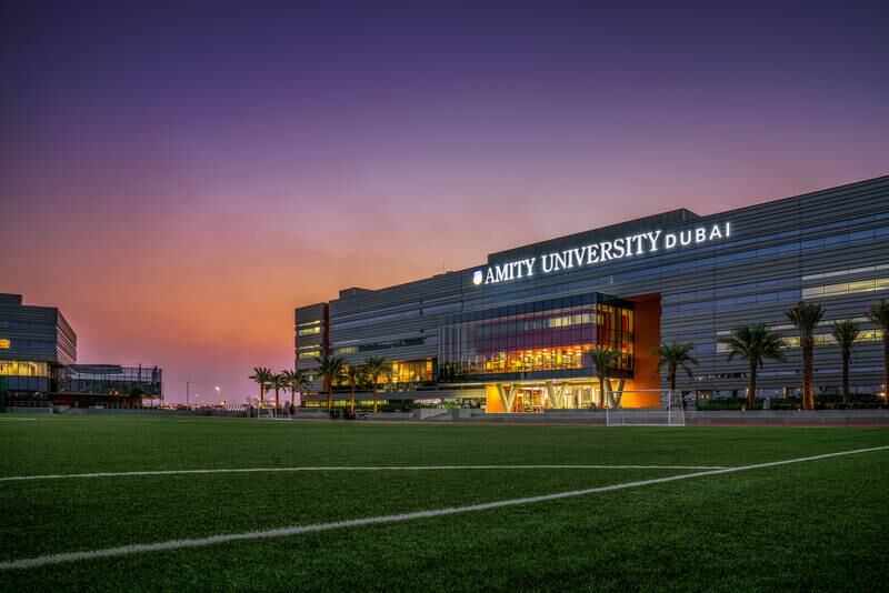 The parent institution’s original campus is in Noida in India, but there are now nearly a dozen campuses in India, as well as campuses in London and Singapore. Photo:  Amity University Dubai