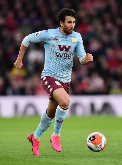 SOUTHAMPTON, ENGLAND - FEBRUARY 22: Trezeguet of Aston Villa in action during the Premier League match between Southampton FC and Aston Villa at St Mary's Stadium on February 22, 2020 in Southampton, United Kingdom. (Photo by Alex Broadway/Getty Images)