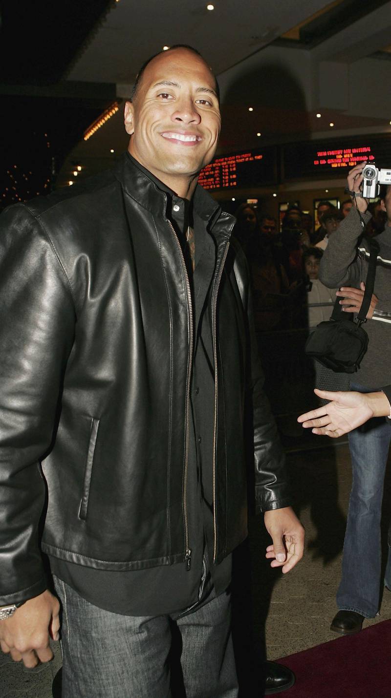 SYDNEY, AUSTRALIA - AUGUST 5:  Actor Dwayne "The Rock" Johnson arrives at the premiere of "Walking Tall" at Fox Studios August 5, 2004 in Sydney, Australia.  (Photo by Patrick Riviere/Getty Images)
