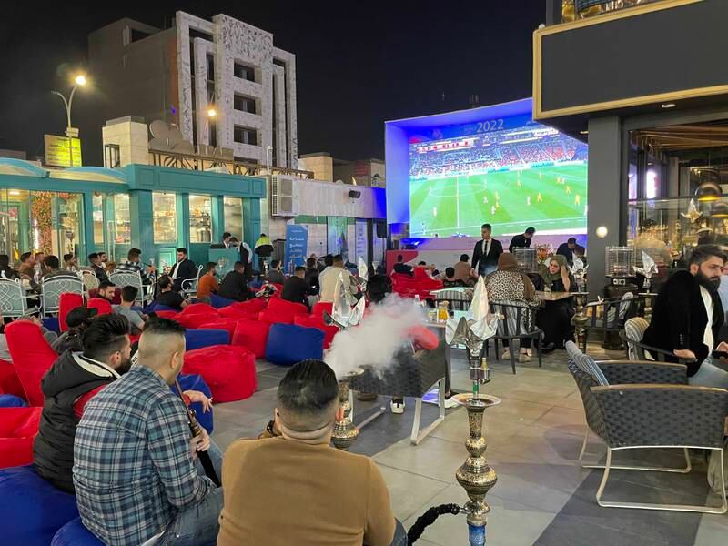 Iraqis can enjoy the live games at the courtyard of Baghdad’s Town Centre Mall in the commercial hub of Mansour