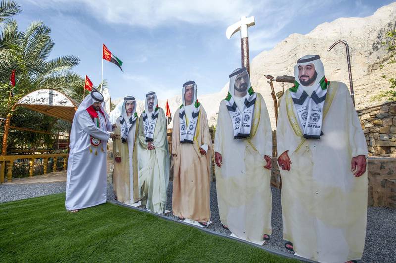 RAS ALKHAIMAH, UNITED ARAB EMIRATES - Saeed Aldharoobi preparing for UAE National day in Ras Alkhaimah.  Leslie Pableo for The National for Ruba Haza’s story