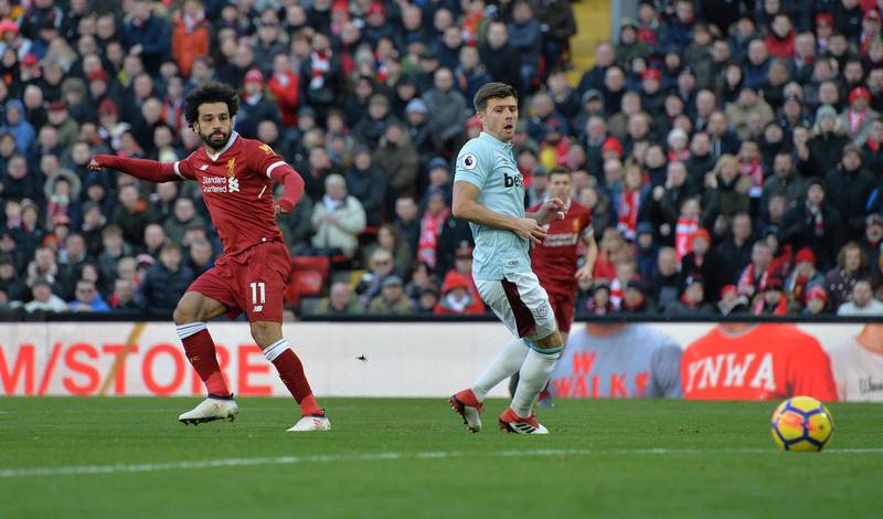 Right midfield: Mohamed Salah (Liverpool) – Luis Suarez got 31 goals in his best season for Liverpool. Salah has 31 already after striking against West Ham. He also set up a goal. Peter Powell / Reuters