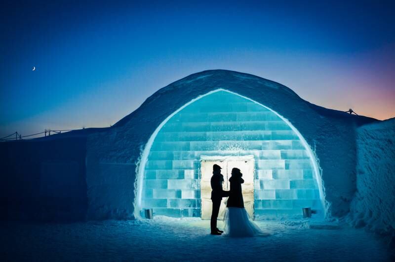 A winter wedding. Courtesy Icehotel