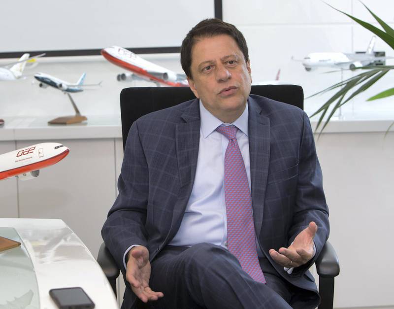 DUBAI, UNITED ARAB EMIRATES  27 August 2018- Interview with Firaz Tirapore, CEO of  Dubai government backed Dubai Aerospace Enterprise at his office in DIFC, Dubai. Leslie Pableo for The National for Sarah Townsend story