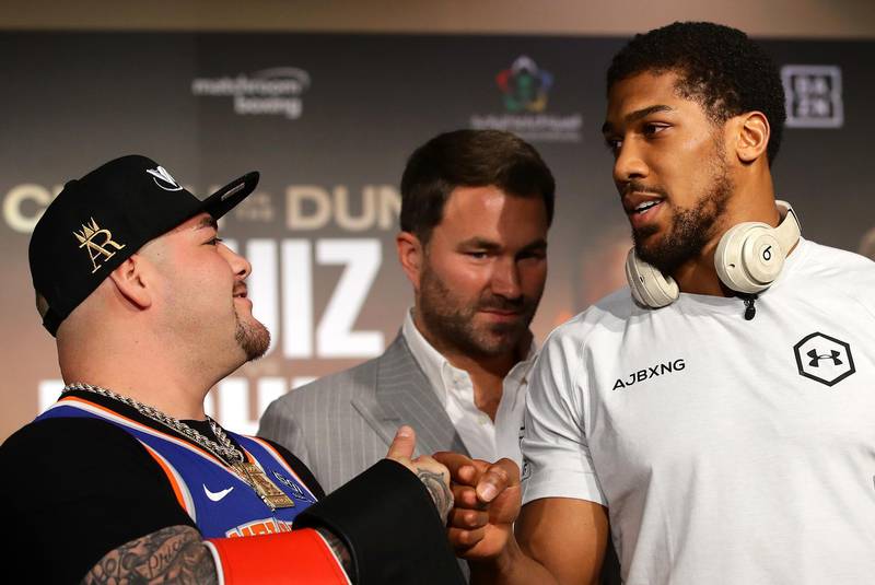 Andy Ruiz Jr and Anthony Joshua will fight in Diriyah on Saturday. Getty