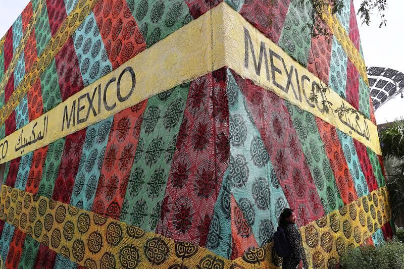 Visitors at the Mexico pavilion at the EXPO 2020 site in Dubai on 3 October, 2021. Pawan Singh/The National.
