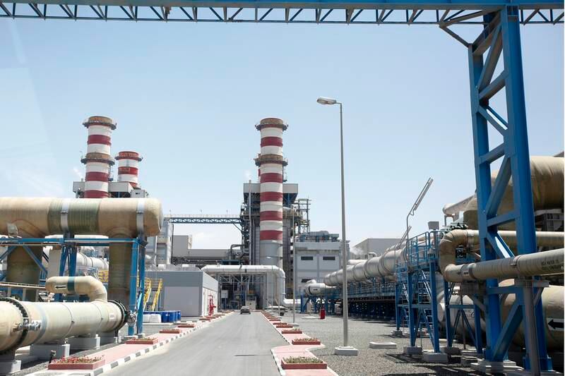 Dubai, April 8, 2013 - Dubai Electricity and Water Authority recently opened ÒM-StationÓ, the largest power production and water desalination plant in the UAE, in Dubai, April 8, 2013. (Photo by: Sarah Dea/The National)

