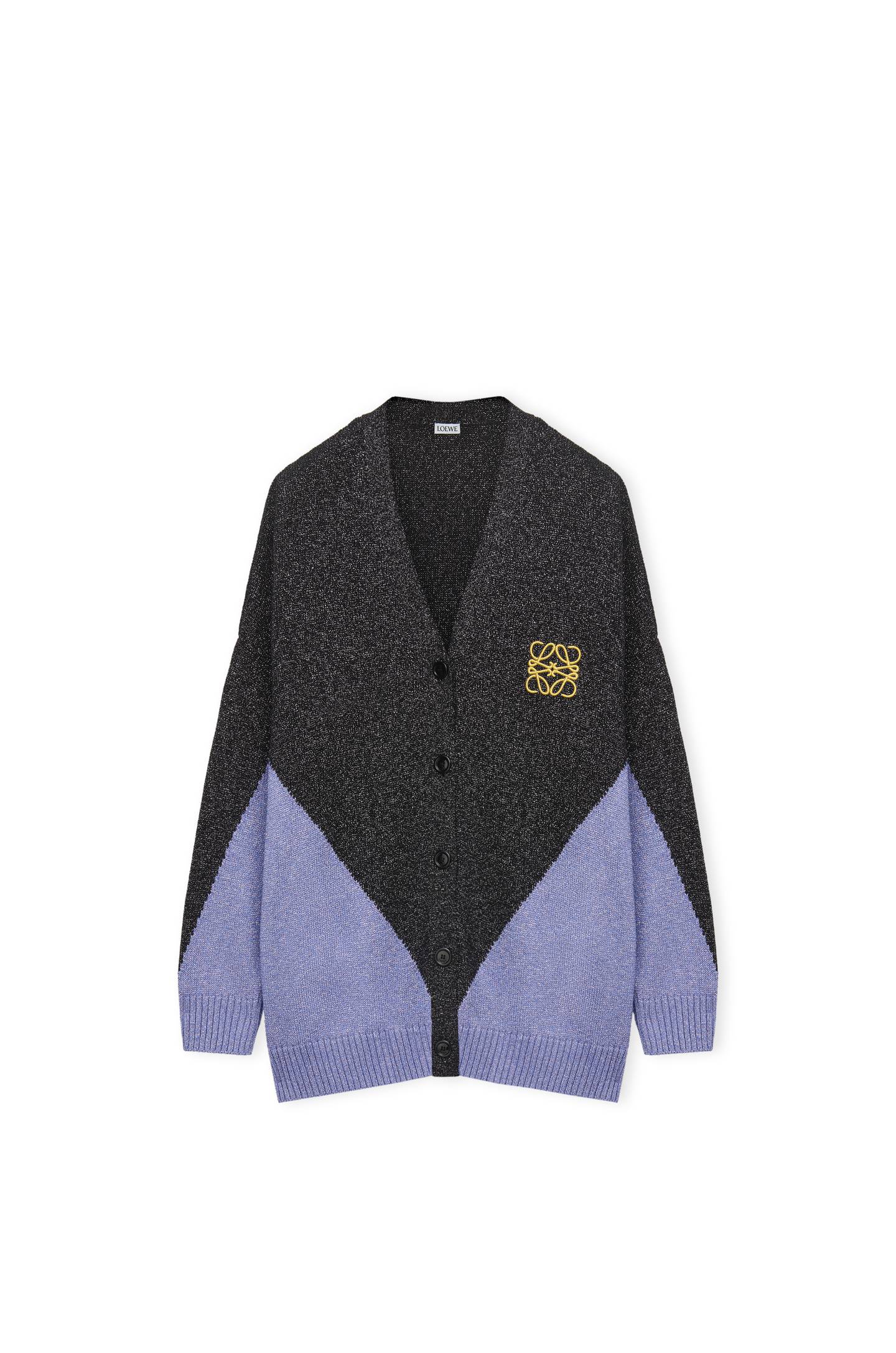 There are eight exclusive items of clothing, including a sparkly lurex knitted cardigan. Photo: Loewe