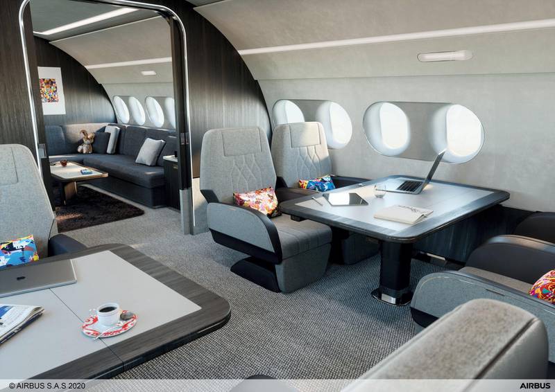The jet has a VIP cabin interior that's up to three times larger than other long-range jets.