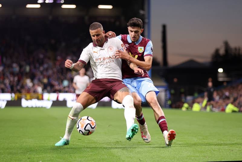 Kyle Walker - 7. Another assured display from Walker on the right side of a three-man defence. He cleverly used his pace to get out of sticky situations. Getty