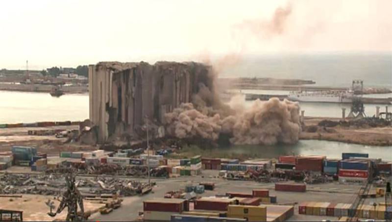 Parts of Beirut's grain silos collapsed only days before the second anniversary of a catastrophic explosion at the Lebanese port. AFP