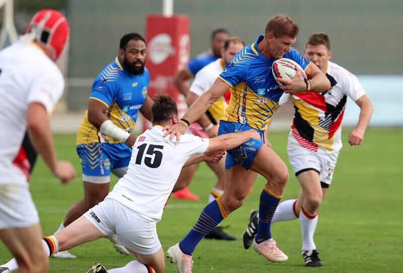 100 World Legends during the match with Richmond Swansea Heavies at Dubai Sevens