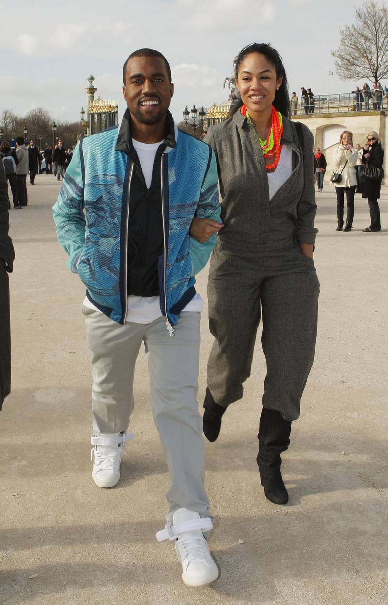 PARIS - MARCH 01:  Kanye West and Alexis Pfeiffer arrive to attend the Chloe fashion show, during the autumn/winter 2008-2009 ready-to-wear collection show, on March 1st, 2008 in Paris, France.  (Photo by Francois Durand/Getty Images)