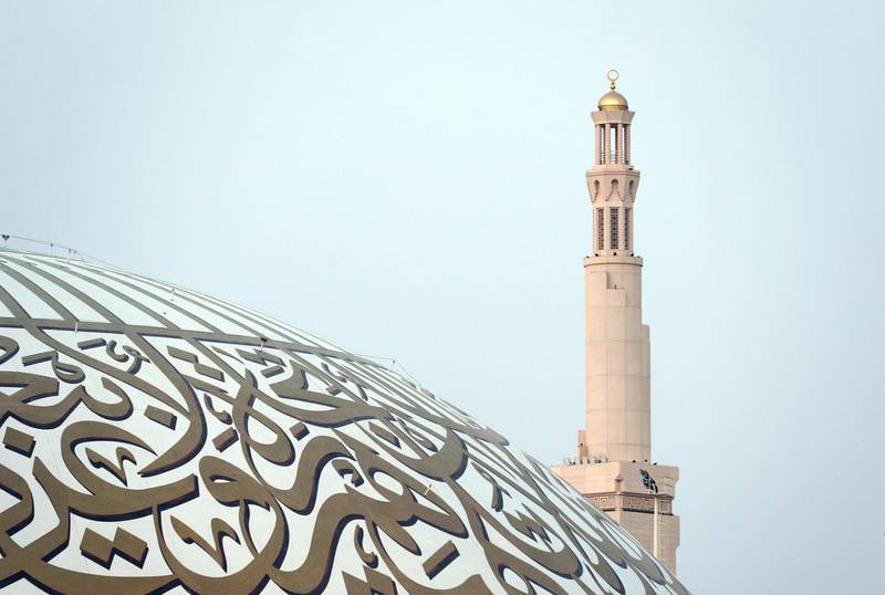 Dubai, United Arab Emirates - July 23, 2019: Stock. General View of Sheikh Khalifa Bin Zayed Grand Mosque. Tuesday the 23rd of July 2019. Al Ain. Chris Whiteoak / The National