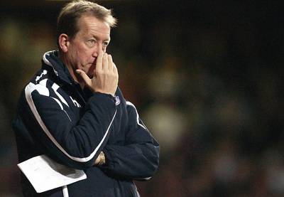 Alan Curbishley's last work with a club came in 2008, when he managed West Ham United. Saun Curry / AFP
