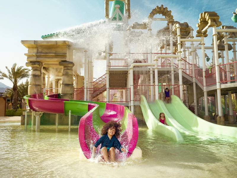 Children under 12 can enjoy all the slides, rides and fun at the Aqua Jerash playground.