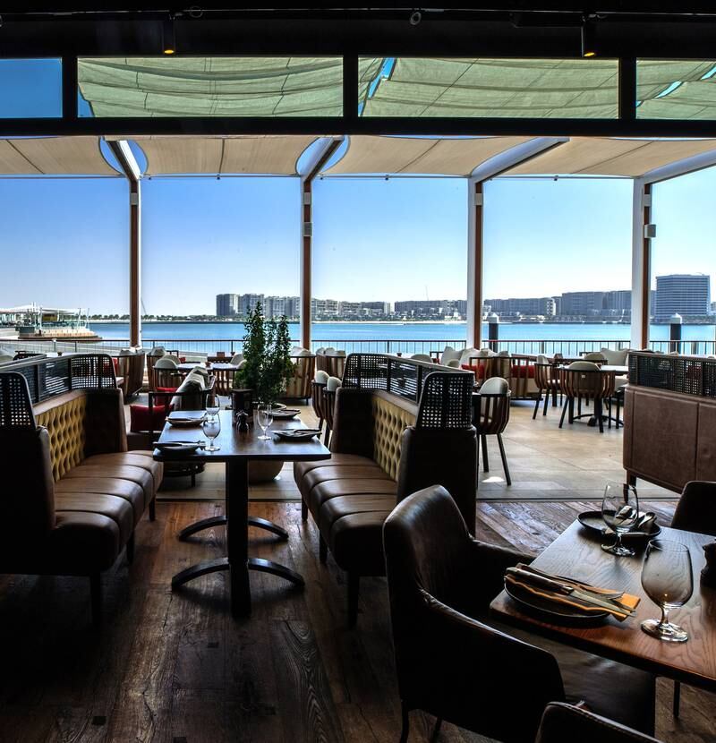 The view of the water from inside the restaurant. Victor Besa / The National