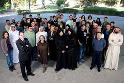 January 18, 2009, Dubai: Students and their professors at the institute, the research and education arm of Masdar City