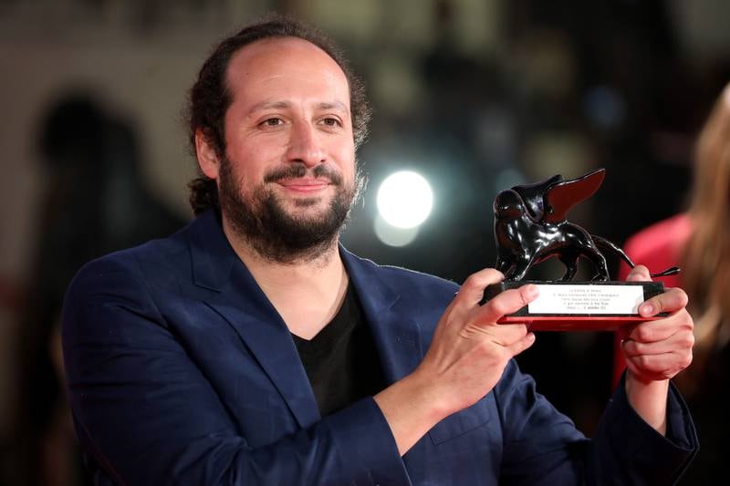 Director Kiro Russo with the Special Orizzonti Jury Prize for 'El Gran Movimento'. Getty Images