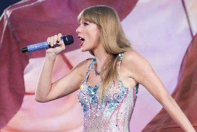 Taylor Swift's concert film features all nine of the American singer's studio albums. AP