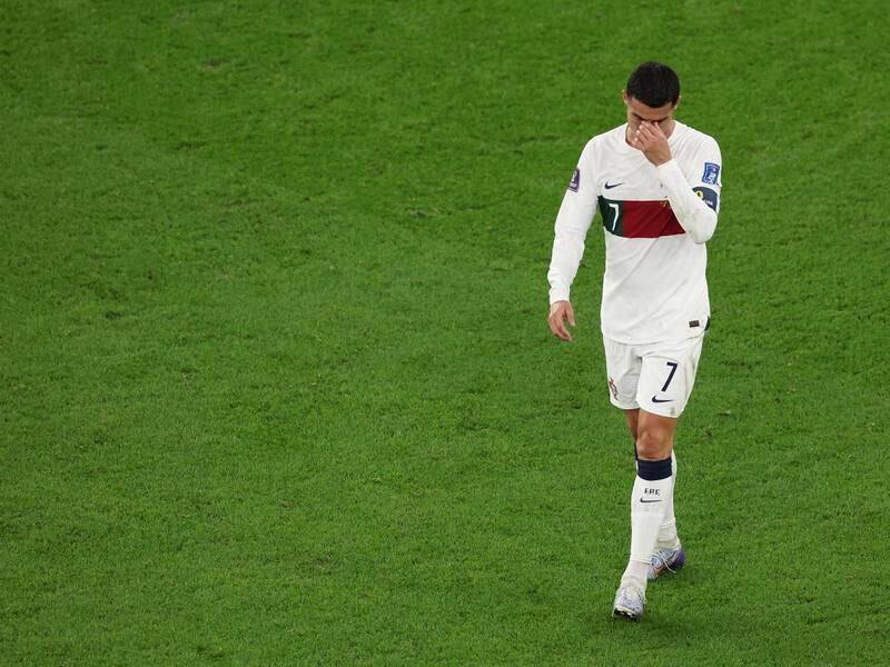 Is this the last time we'll see the great Cristiano Ronaldo at a World Cup? At 37, time is against him. He left the pitch in tears after Portugal were dumped out by Morocco. Getty Images