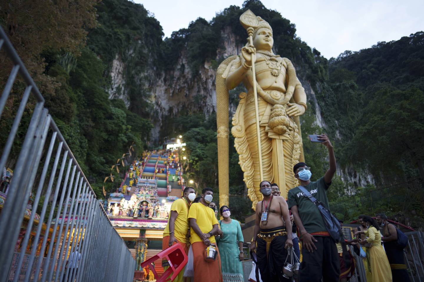 Hindu devotees celebrate the Thaipusam festival at Batu Caves on the outskirts of Kuala Lumpur last month. AP Photo